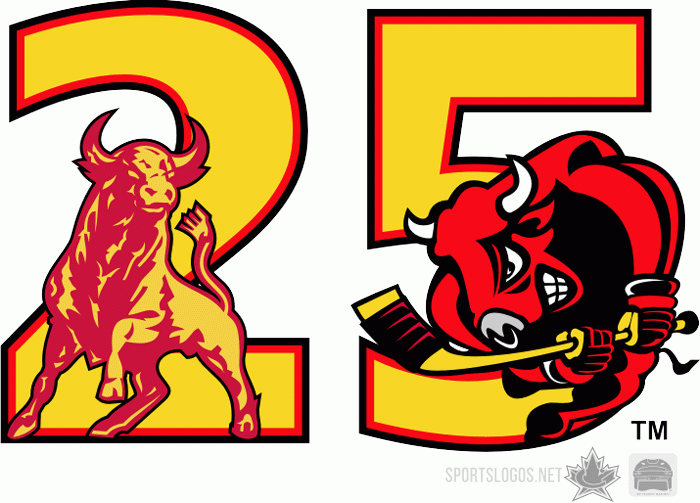 Belleville Bulls 2005 anniversary logo iron on transfers for T-shirts